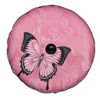 Personalised Australia Breast Cancer Awareness Spare Tire Cover Pink Ribbon Butterfly Opal Pattern - Aussie Hoodie