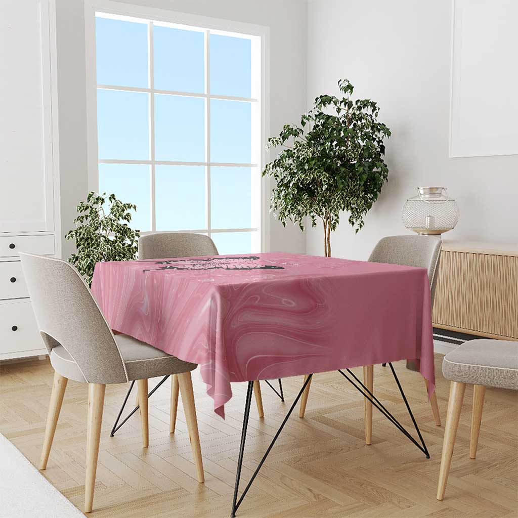 Personalised Australia Breast Cancer Awareness Tablecloth Pink Ribbon Butterfly Opal Pattern - Aussie Hoodie