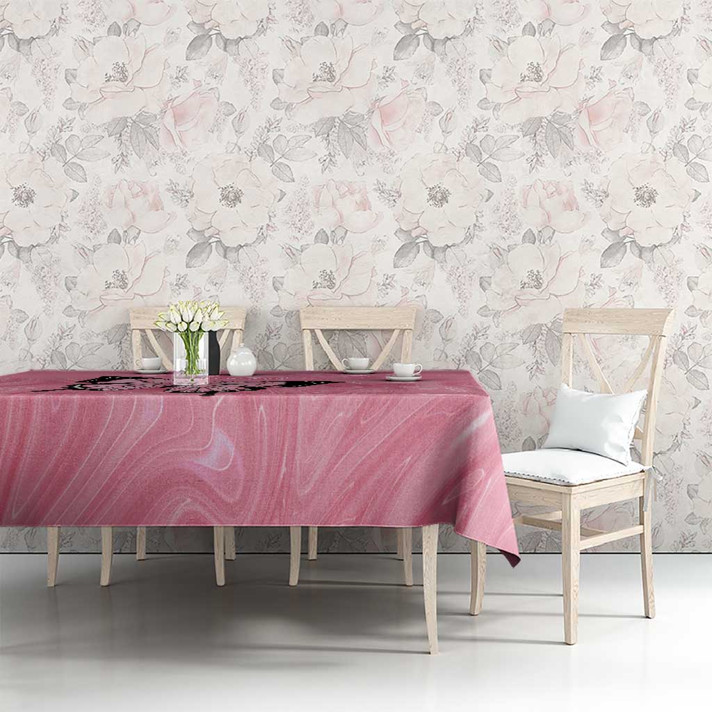 Personalised Australia Breast Cancer Awareness Tablecloth Pink Ribbon Butterfly Opal Pattern - Aussie Hoodie