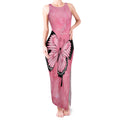 Personalised Australia Breast Cancer Awareness Tank Maxi Dress Pink Ribbon Butterfly Opal Pattern - Aussie Hoodie