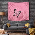 Personalised Australia Breast Cancer Awareness Tapestry Pink Ribbon Butterfly Opal Pattern - Aussie Hoodie