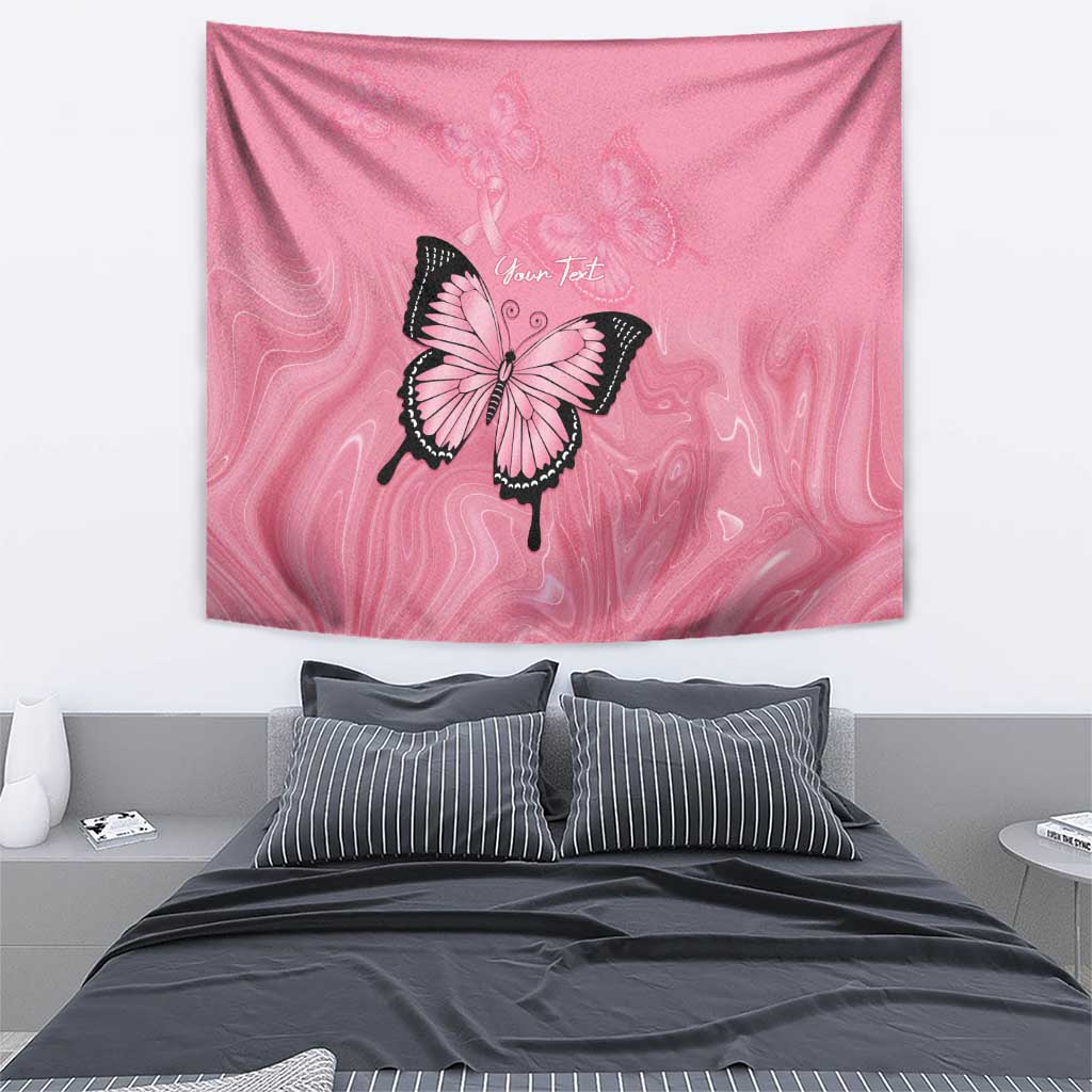 Personalised Australia Breast Cancer Awareness Tapestry Pink Ribbon Butterfly Opal Pattern - Aussie Hoodie