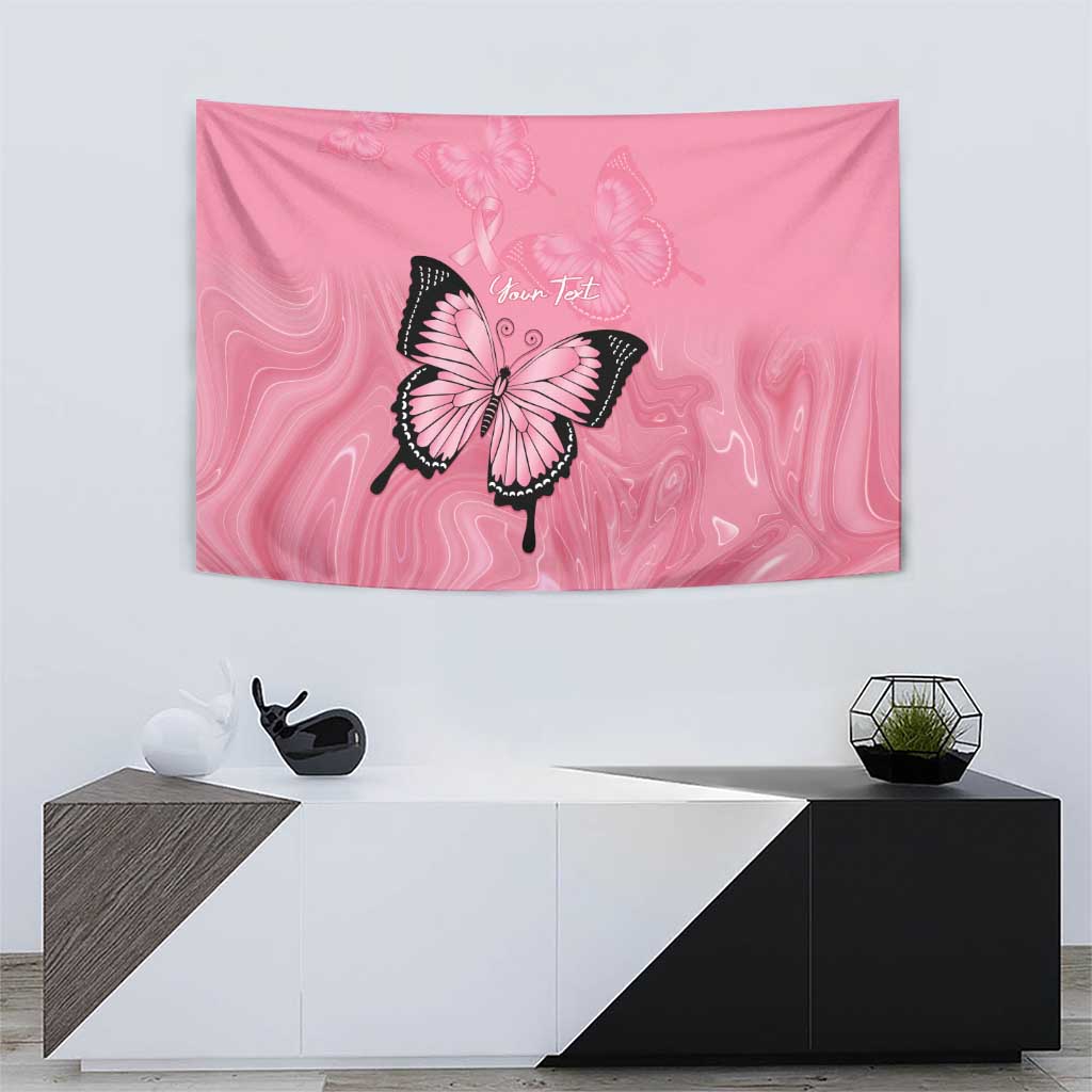 Personalised Australia Breast Cancer Awareness Tapestry Pink Ribbon Butterfly Opal Pattern - Aussie Hoodie