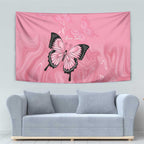 Personalised Australia Breast Cancer Awareness Tapestry Pink Ribbon Butterfly Opal Pattern - Aussie Hoodie