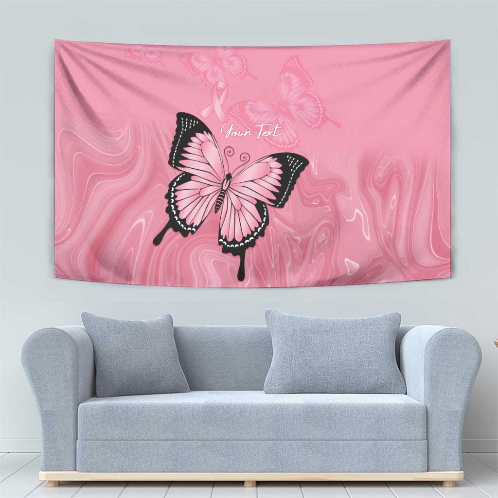 Personalised Australia Breast Cancer Awareness Tapestry Pink Ribbon Butterfly Opal Pattern - Aussie Hoodie