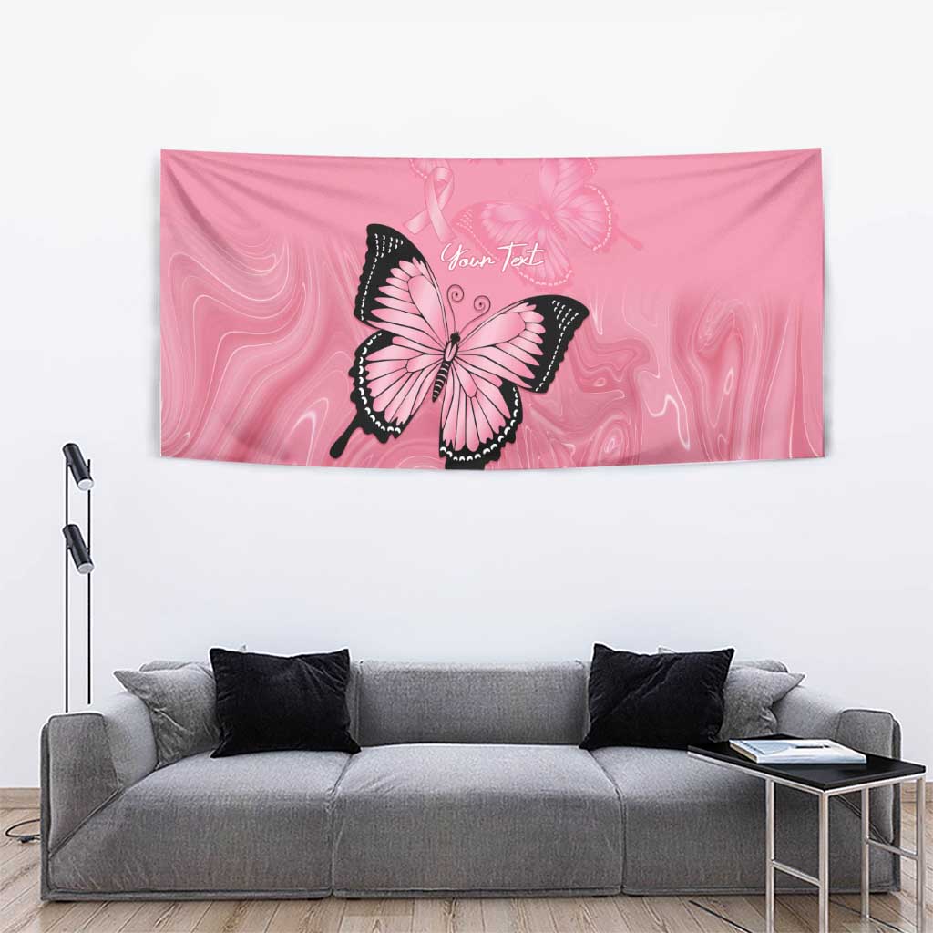 Personalised Australia Breast Cancer Awareness Tapestry Pink Ribbon Butterfly Opal Pattern - Aussie Hoodie
