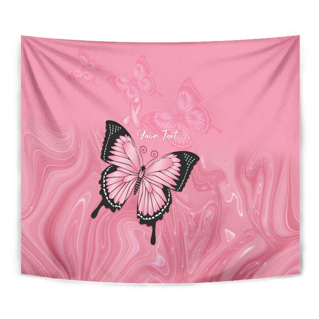 Personalised Australia Breast Cancer Awareness Tapestry Pink Ribbon Butterfly Opal Pattern - Aussie Hoodie