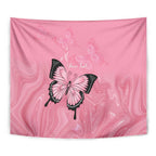 Personalised Australia Breast Cancer Awareness Tapestry Pink Ribbon Butterfly Opal Pattern - Aussie Hoodie