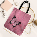 Personalised Australia Breast Cancer Awareness Tote Bag Pink Ribbon Butterfly Opal Pattern - Aussie Hoodie