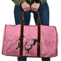 Personalised Australia Breast Cancer Awareness Travel Bag Pink Ribbon Butterfly Opal Pattern - Aussie Hoodie