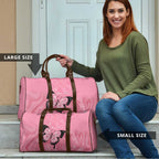 Personalised Australia Breast Cancer Awareness Travel Bag Pink Ribbon Butterfly Opal Pattern - Aussie Hoodie