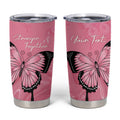 Personalised Australia Breast Cancer Awareness Tumbler Cup Pink Ribbon Butterfly Opal Pattern - Aussie Hoodie