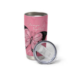 Personalised Australia Breast Cancer Awareness Tumbler Cup Pink Ribbon Butterfly Opal Pattern - Aussie Hoodie