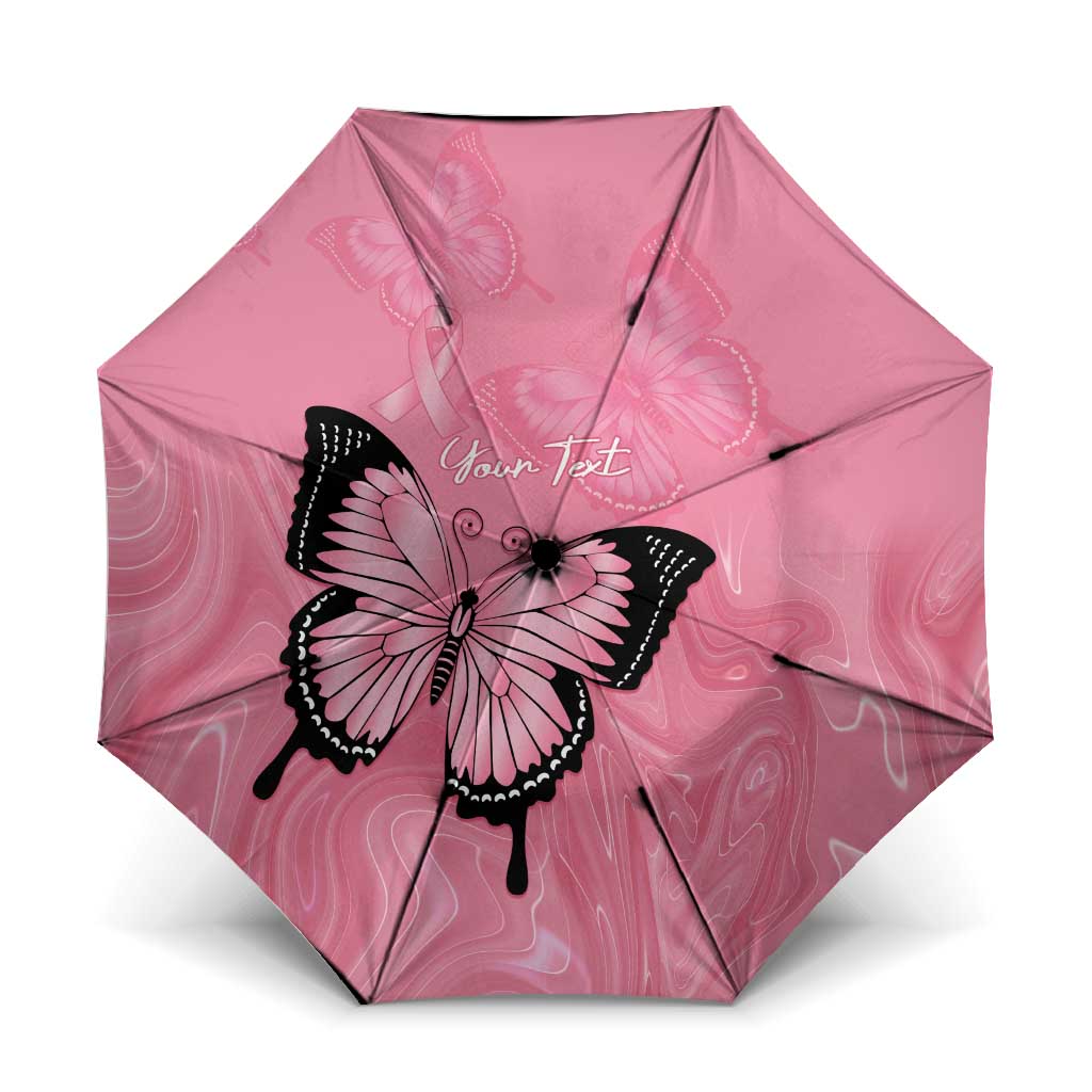 Personalised Australia Breast Cancer Awareness Umbrella Pink Ribbon Butterfly Opal Pattern - Aussie Hoodie