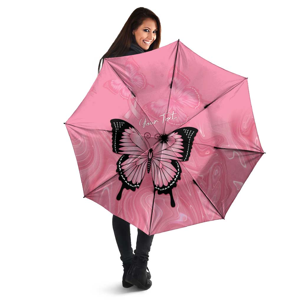 Personalised Australia Breast Cancer Awareness Umbrella Pink Ribbon Butterfly Opal Pattern - Aussie Hoodie