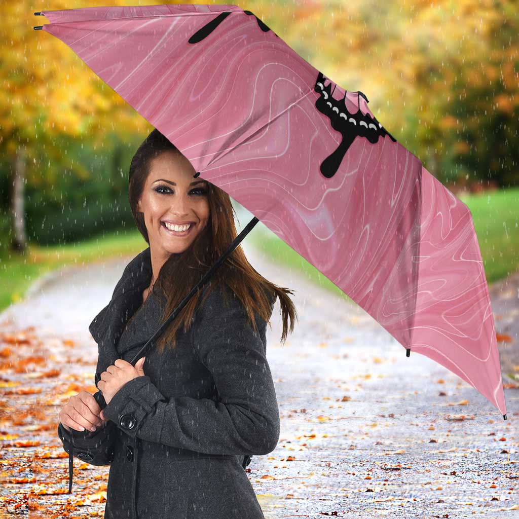 Personalised Australia Breast Cancer Awareness Umbrella Pink Ribbon Butterfly Opal Pattern - Aussie Hoodie