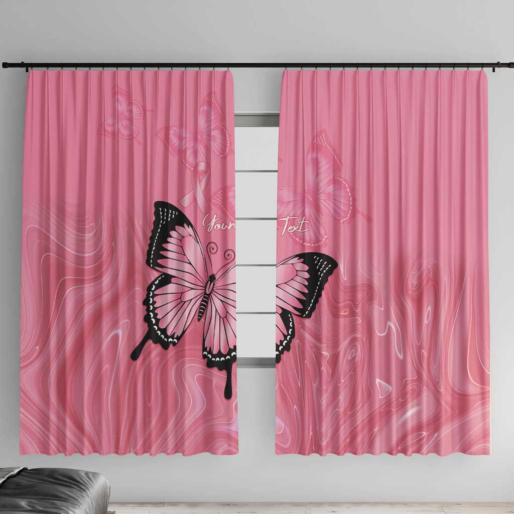 Personalised Australia Breast Cancer Awareness Window Curtain Pink Ribbon Butterfly Opal Pattern - Aussie Hoodie