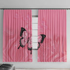 Personalised Australia Breast Cancer Awareness Window Curtain Pink Ribbon Butterfly Opal Pattern - Aussie Hoodie