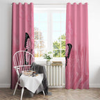 Personalised Australia Breast Cancer Awareness Window Curtain Pink Ribbon Butterfly Opal Pattern - Aussie Hoodie
