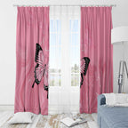 Personalised Australia Breast Cancer Awareness Window Curtain Pink Ribbon Butterfly Opal Pattern - Aussie Hoodie