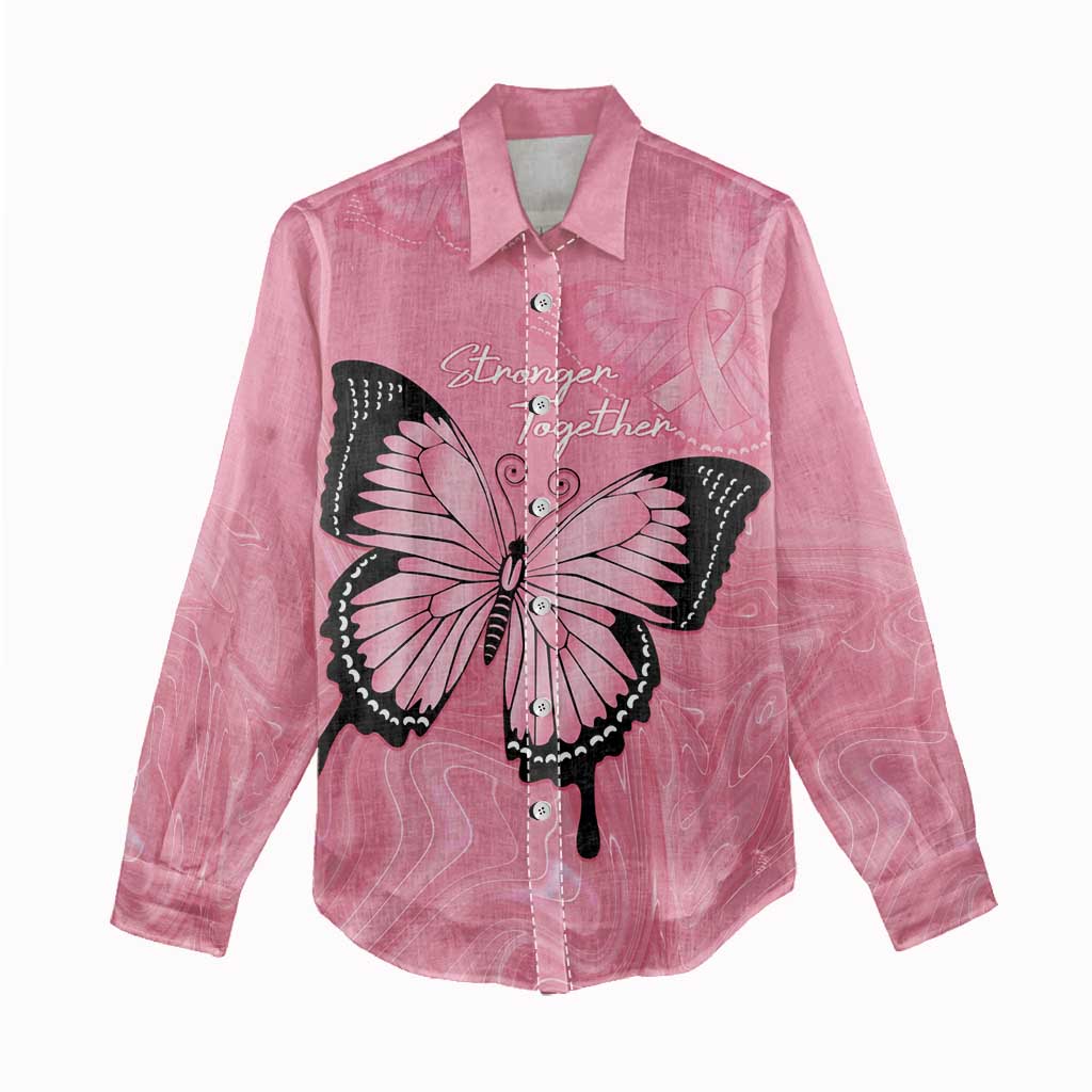 Personalised Australia Breast Cancer Awareness Women Casual Shirt Pink Ribbon Butterfly Opal Pattern - Aussie Hoodie