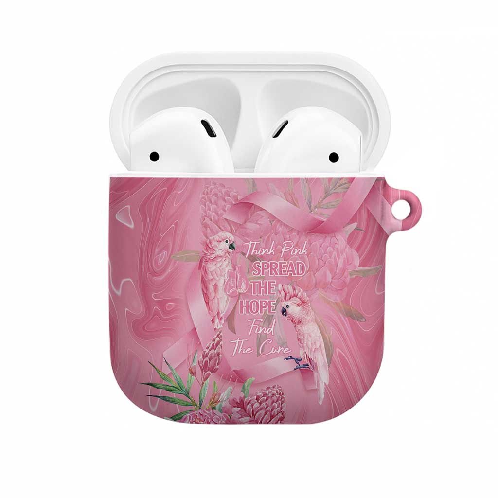 Australia Breast Cancer Awareness AirPods Case Think Pink Cockatoos Ribbon - Aussie Hoodie