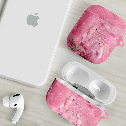 Australia Breast Cancer Awareness AirPods Case Think Pink Cockatoos Ribbon - Aussie Hoodie