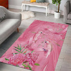 Australia Breast Cancer Awareness Area Rug Think Pink Cockatoos Ribbon - Aussie Hoodie