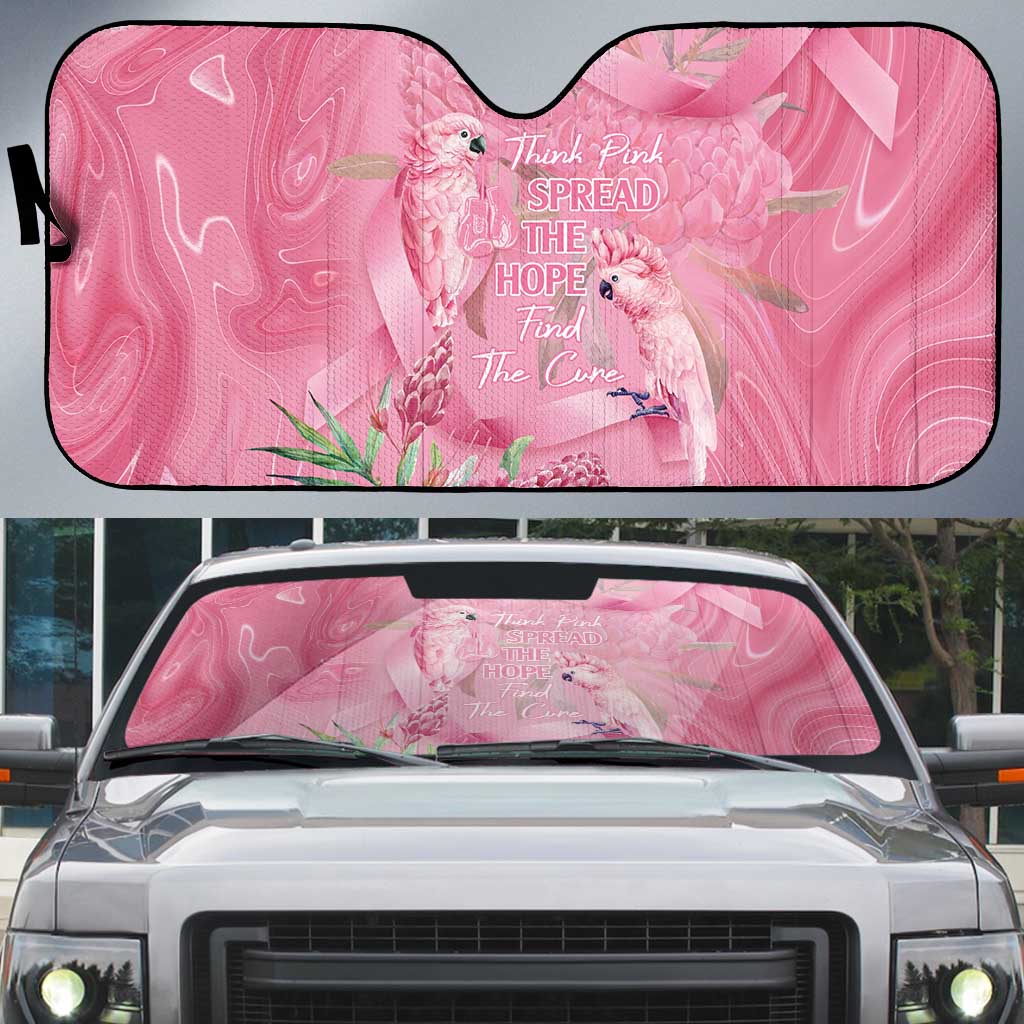 Australia Breast Cancer Awareness Auto Sun Shade Think Pink Cockatoos Ribbon - Aussie Hoodie