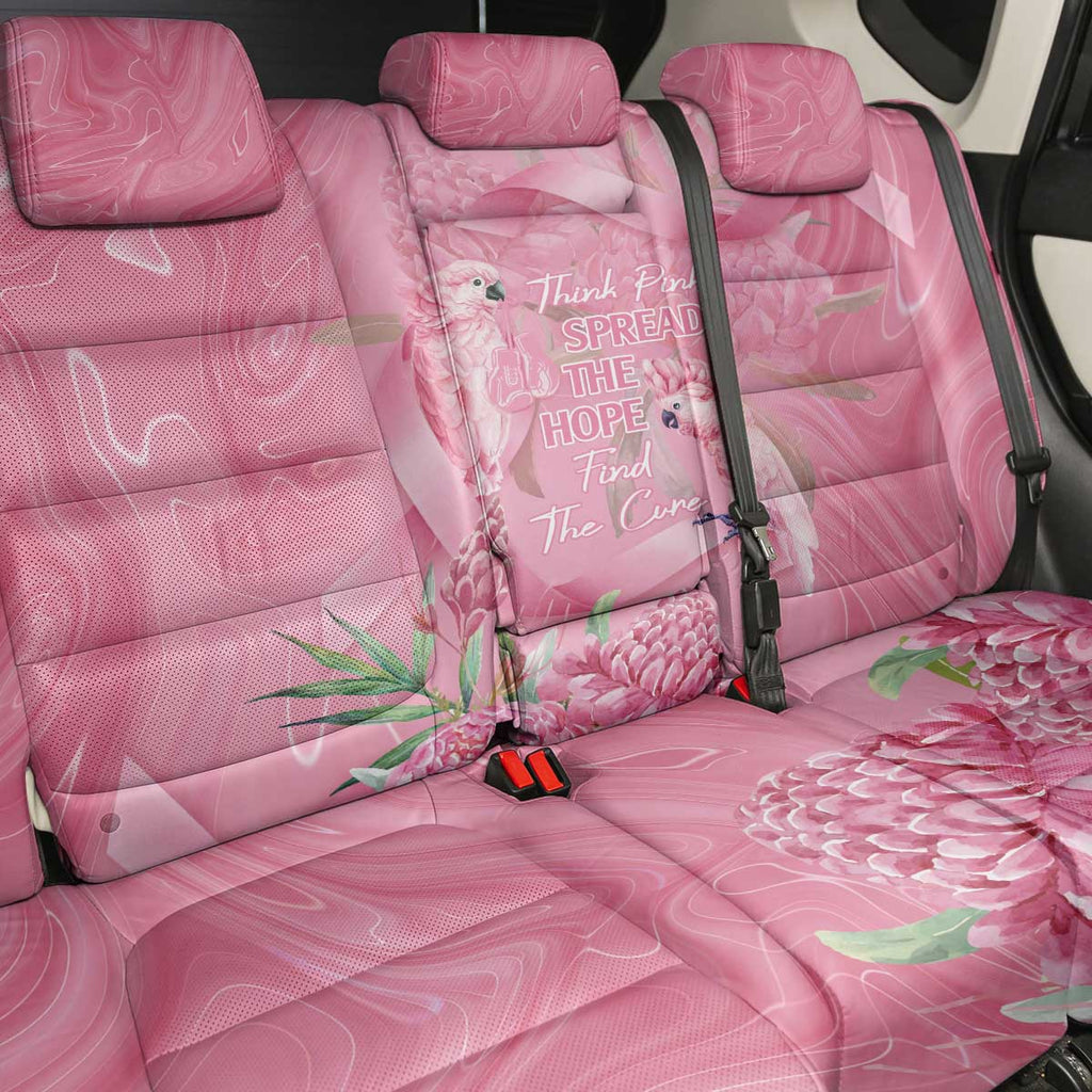 Australia Breast Cancer Awareness Back Car Seat Cover Think Pink Cockatoos Ribbon - Aussie Hoodie