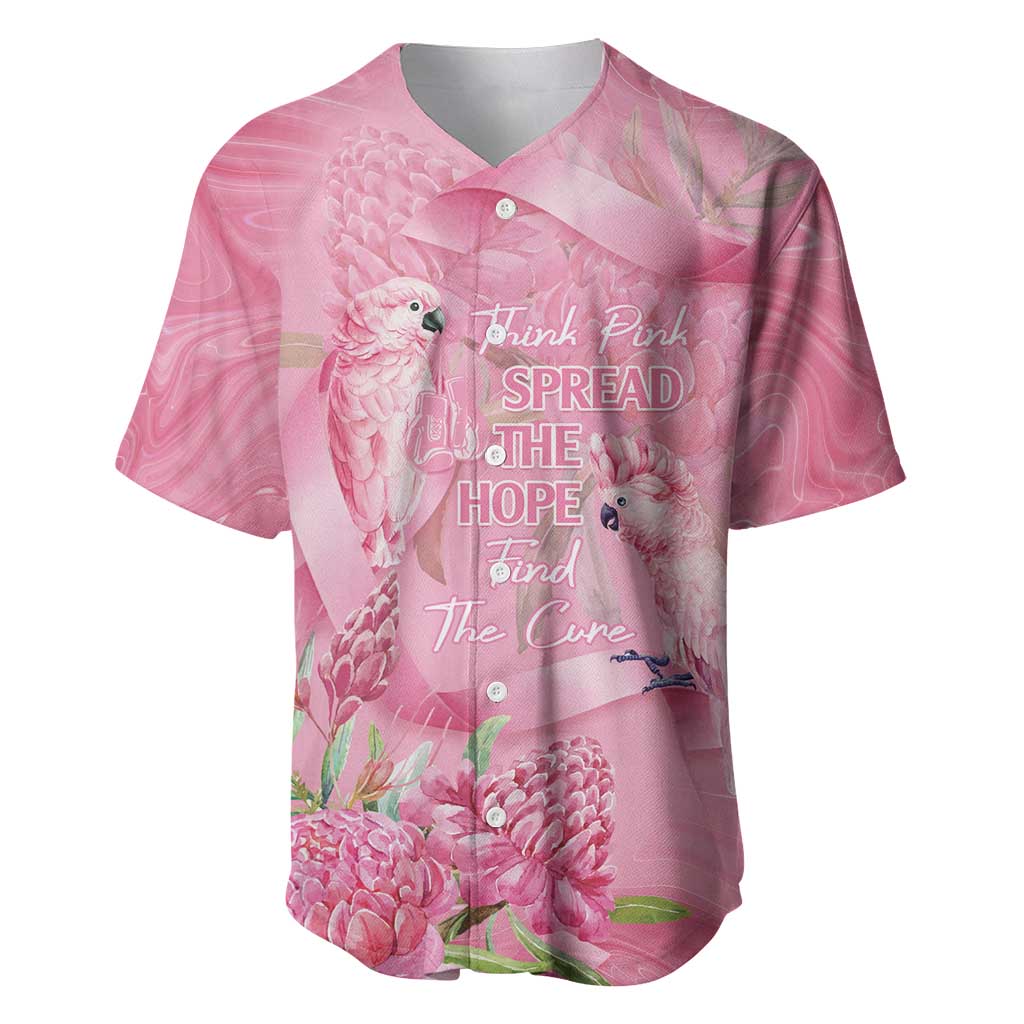 Australia Breast Cancer Awareness Baseball Jersey Think Pink Cockatoos Ribbon - Aussie Hoodie