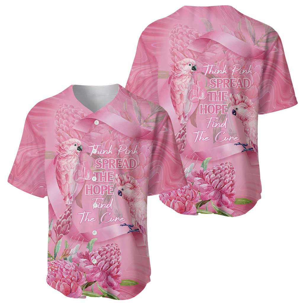 Australia Breast Cancer Awareness Baseball Jersey Think Pink Cockatoos Ribbon - Aussie Hoodie