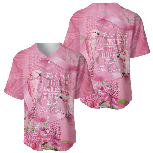 Australia Breast Cancer Awareness Baseball Jersey Think Pink Cockatoos Ribbon - Aussie Hoodie
