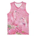 Australia Breast Cancer Awareness Basketball Jersey Think Pink Cockatoos Ribbon - Aussie Hoodie
