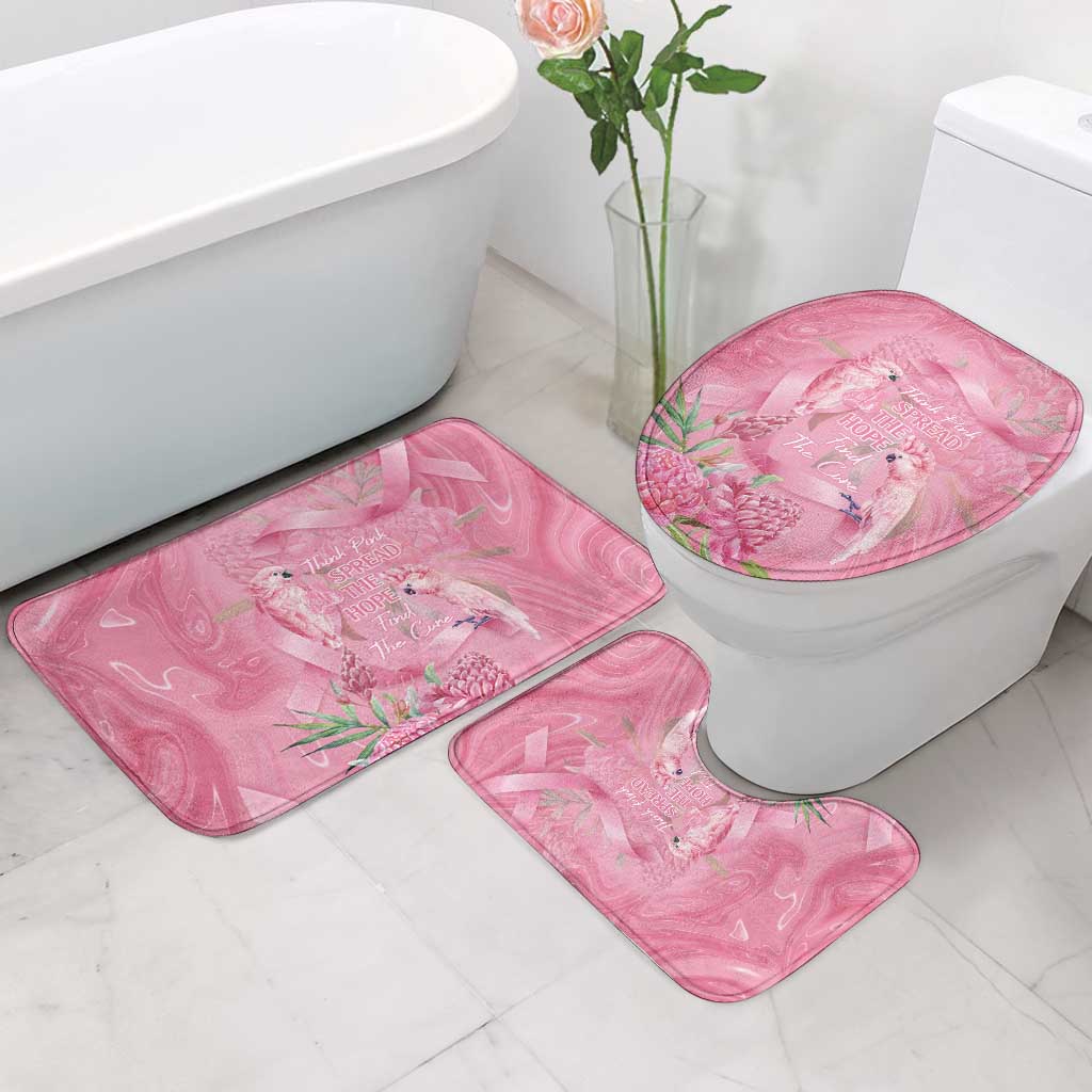 Australia Breast Cancer Awareness Bathroom Set Think Pink Cockatoos Ribbon - Aussie Hoodie
