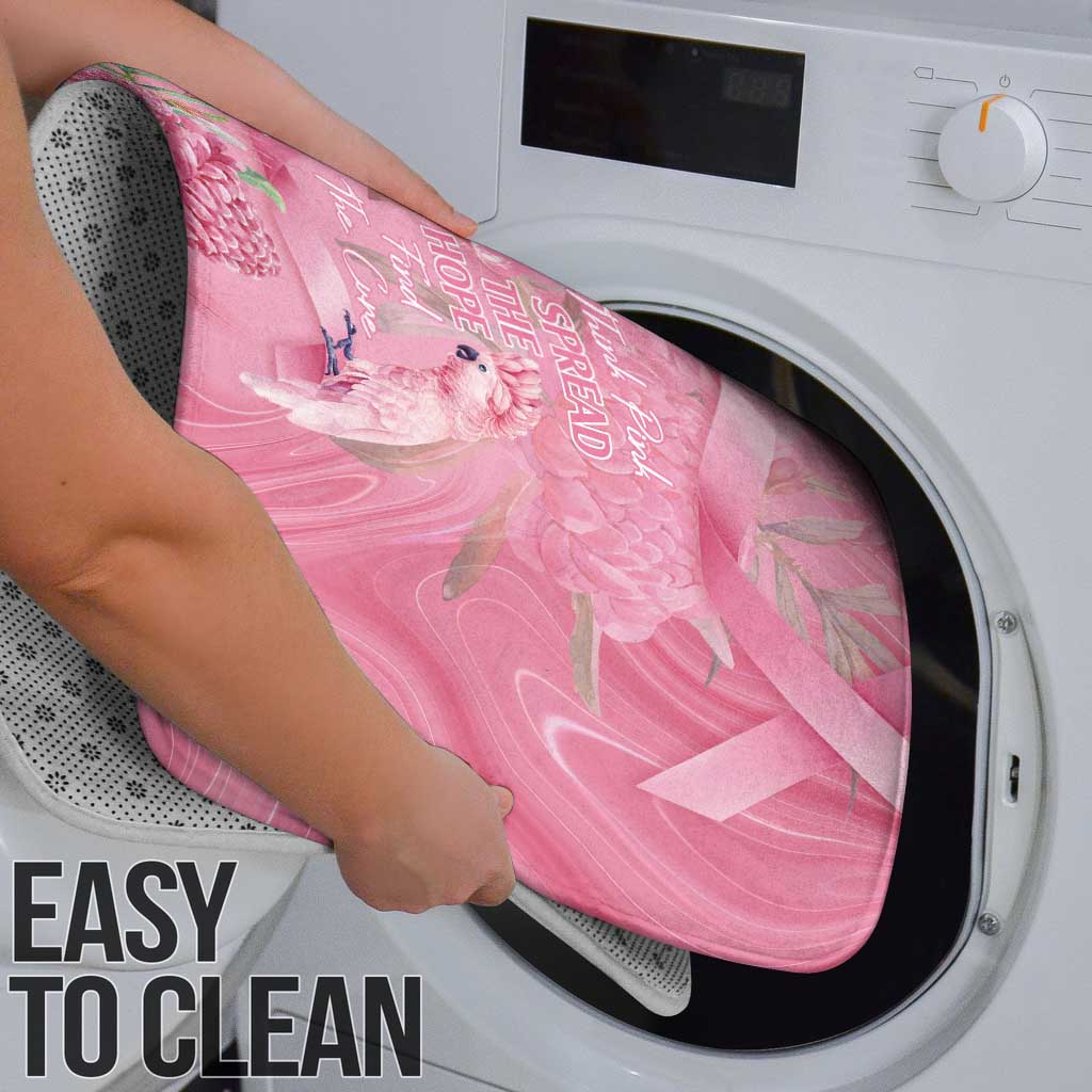 Australia Breast Cancer Awareness Bathroom Set Think Pink Cockatoos Ribbon - Aussie Hoodie