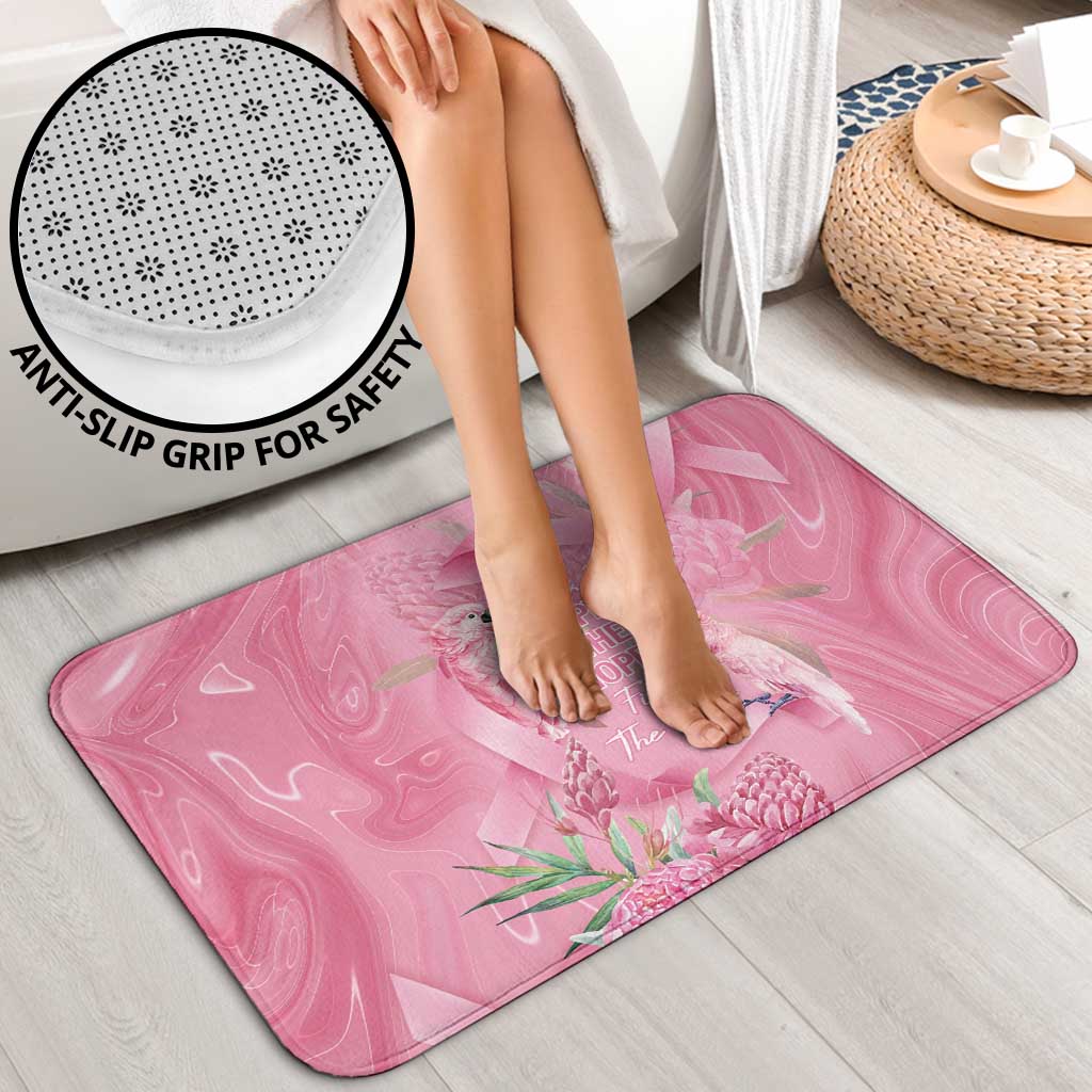 Australia Breast Cancer Awareness Bathroom Set Think Pink Cockatoos Ribbon - Aussie Hoodie