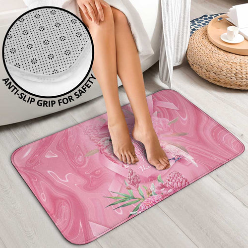 Australia Breast Cancer Awareness Bathroom Set Think Pink Cockatoos Ribbon - Aussie Hoodie