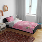 Australia Breast Cancer Awareness Bedding Set Think Pink Cockatoos Ribbon - Aussie Hoodie