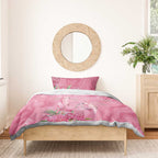 Australia Breast Cancer Awareness Bedding Set Think Pink Cockatoos Ribbon - Aussie Hoodie