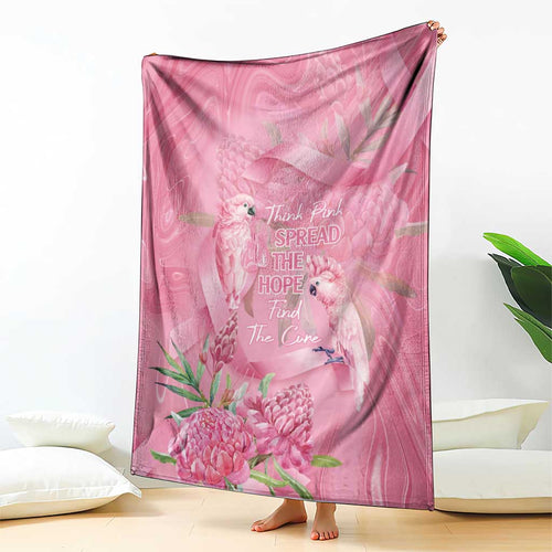 Australia Breast Cancer Awareness Blanket Think Pink Cockatoos Ribbon - Aussie Hoodie