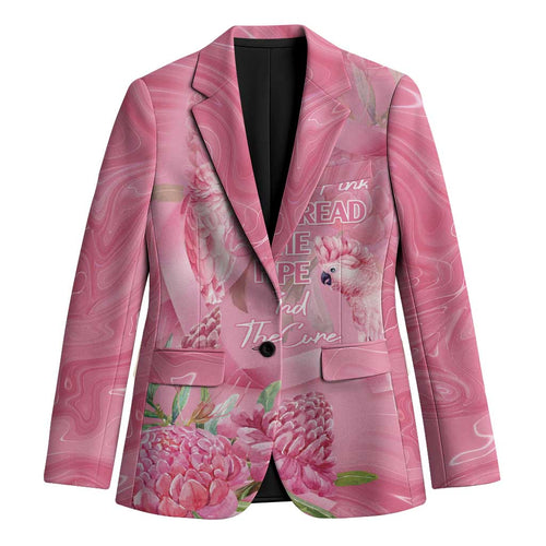 Australia Breast Cancer Awareness Blazer Think Pink Cockatoos Ribbon - Aussie Hoodie