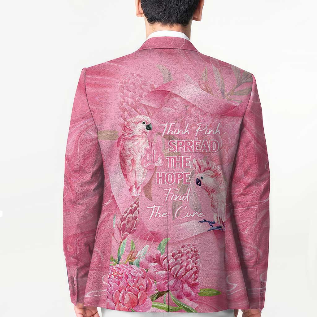 Australia Breast Cancer Awareness Blazer Think Pink Cockatoos Ribbon - Aussie Hoodie