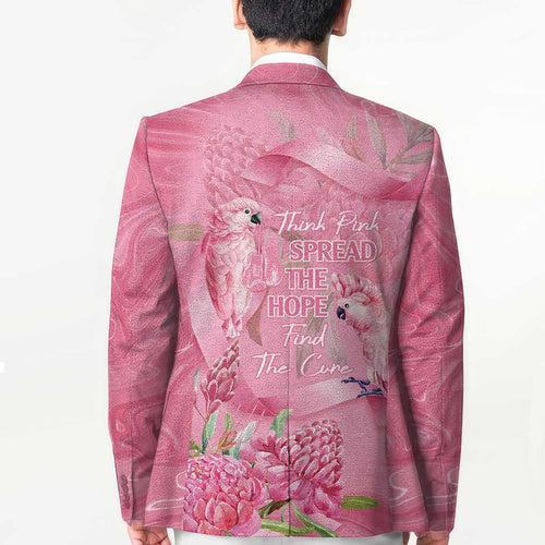 Australia Breast Cancer Awareness Blazer Think Pink Cockatoos Ribbon - Aussie Hoodie