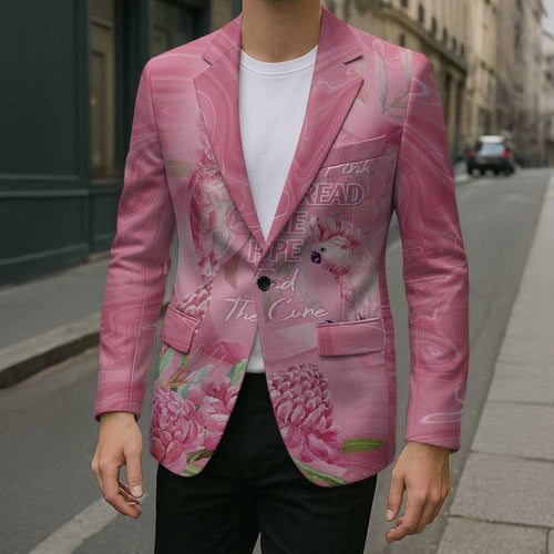Australia Breast Cancer Awareness Blazer Think Pink Cockatoos Ribbon - Aussie Hoodie