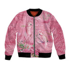 Australia Breast Cancer Awareness Bomber Jacket Think Pink Cockatoos Ribbon - Aussie Hoodie