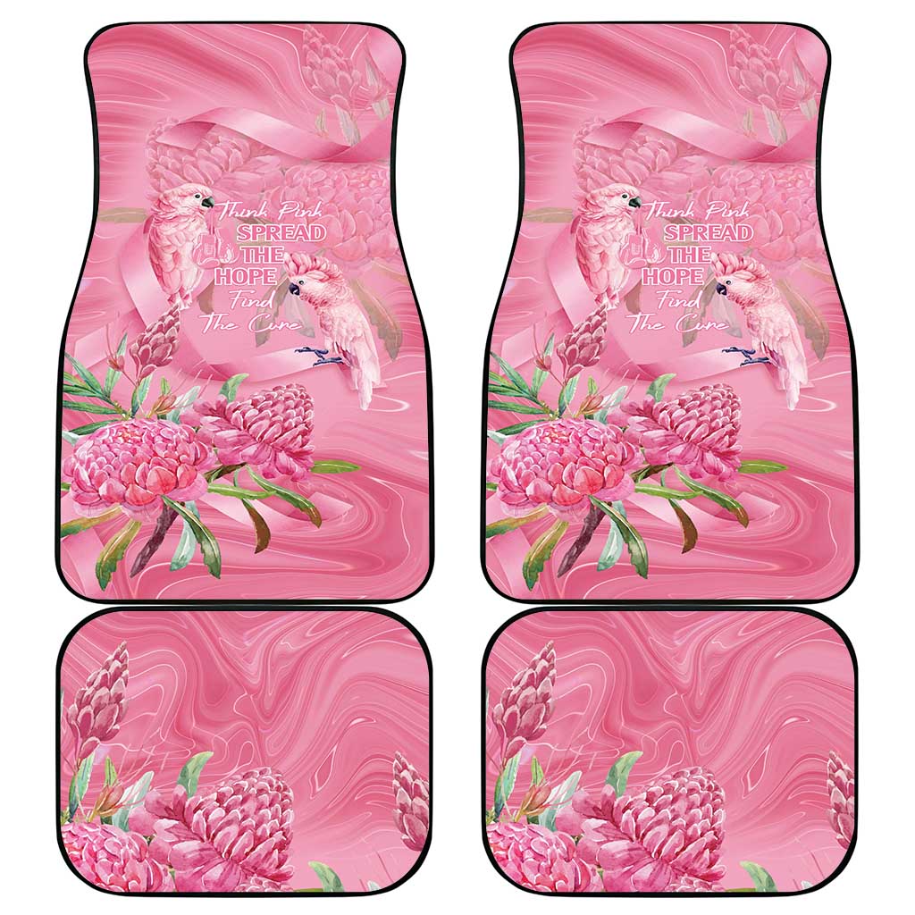 Australia Breast Cancer Awareness Car Mats Think Pink Cockatoos Ribbon - Aussie Hoodie
