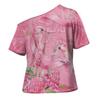Australia Breast Cancer Awareness Cross Shoulder Shirt Think Pink Cockatoos Ribbon - Aussie Hoodie