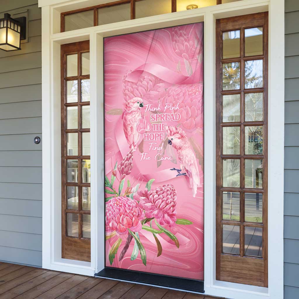 Australia Breast Cancer Awareness Door Cover Think Pink Cockatoos Ribbon - Aussie Hoodie