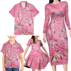 Australia Breast Cancer Awareness Family Matching Long Sleeve Bodycon Dress and Hawaiian Shirt Think Pink Cockatoos Ribbon - Aussie Hoodie